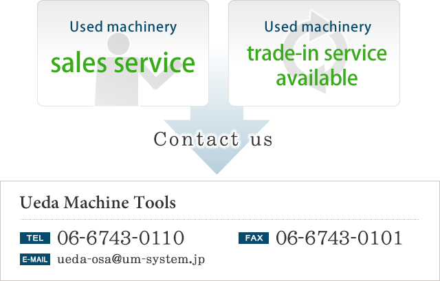 Used machinery and trade-in service available